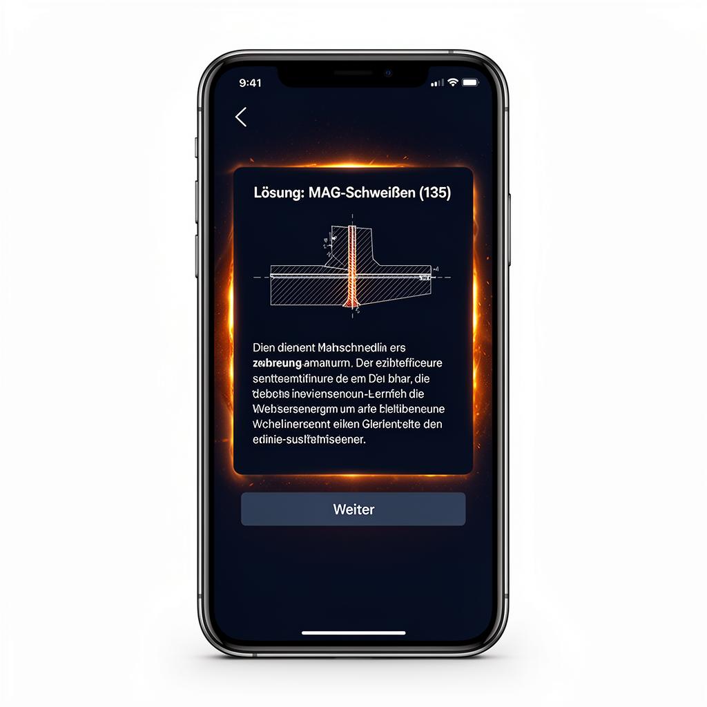 App-Screenshot: Lösungserklärung mit Skizze
